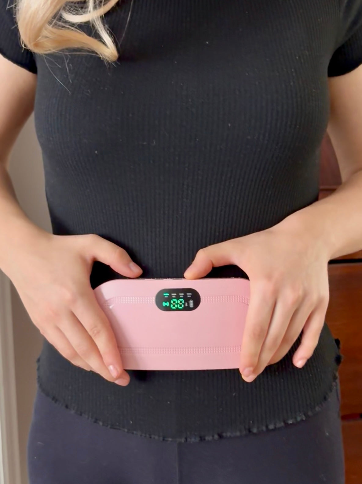 Heated belly pad for soothing period cramps, relaxing muscles, and easing abdominal discomfort
